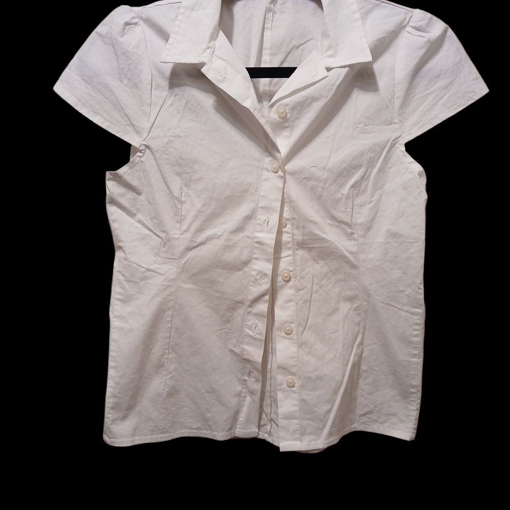 Brandy Melville White Button-Up Shirt